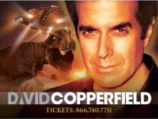 David Copperfield and a dinosaur 